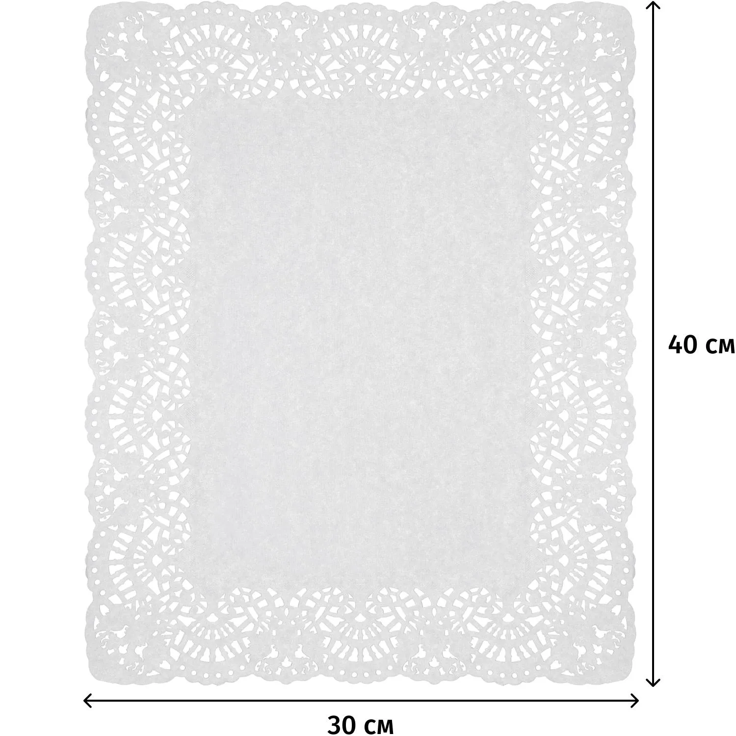 Салфетки ажурные Гуслица бумажные прямоугольные 30х40см 250шт/уп Салфетки ажурные Гуслица бумажные прямоугольные 30х40см 250шт/уп - фото 2