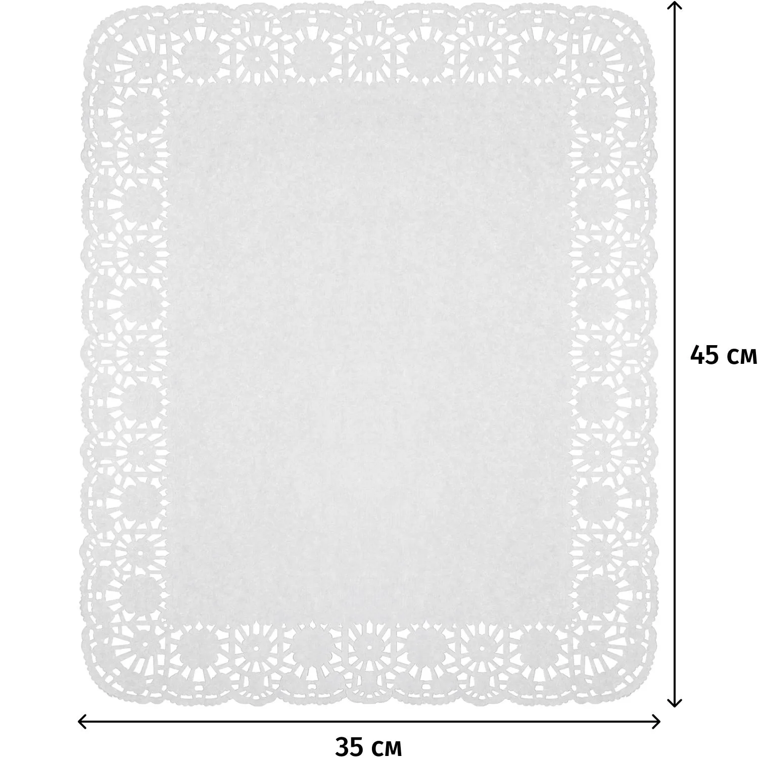 Салфетки ажурные Гуслица бумажные прямоугольные 35х45см 250шт/уп - фото 2