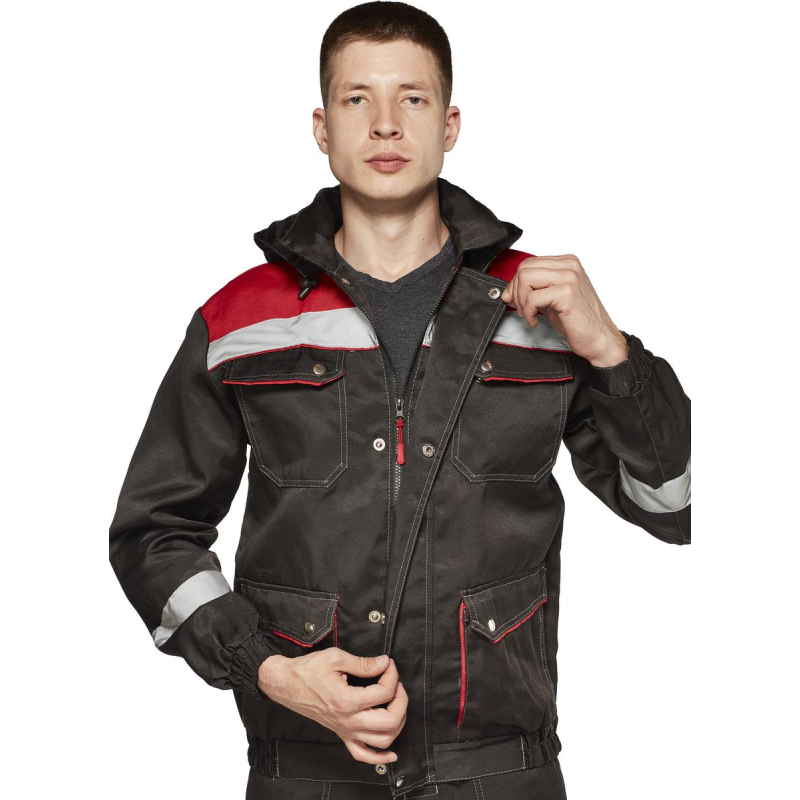 Костюм рабочий летний муж.Антей СОП черн/красн (КПК) 48-50 (96-100)/170-176 - фото 9