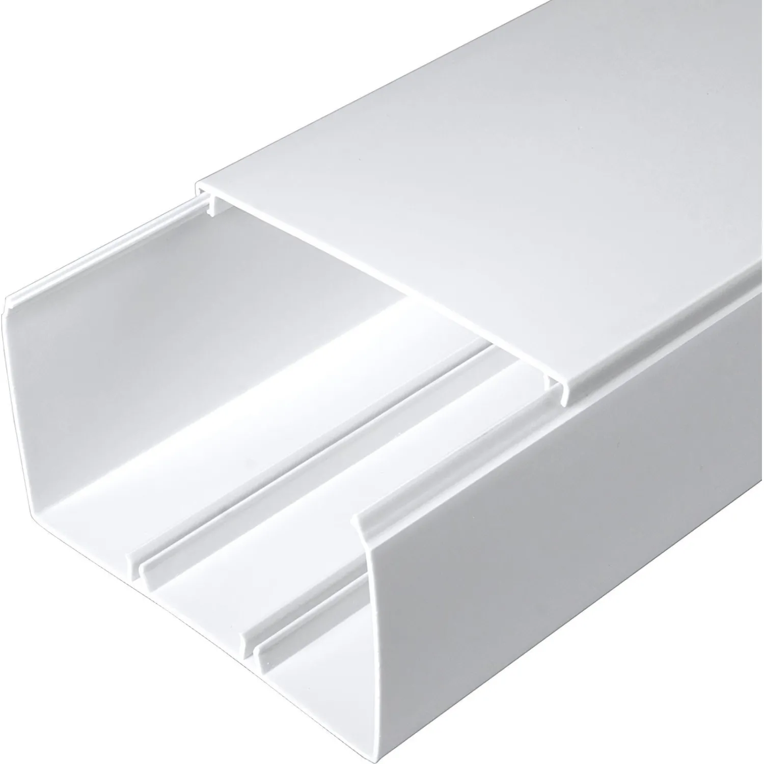 Кабель-канал белый 2-й замок 100х60х2000мм Промрукав PR03.0060 - фото 1