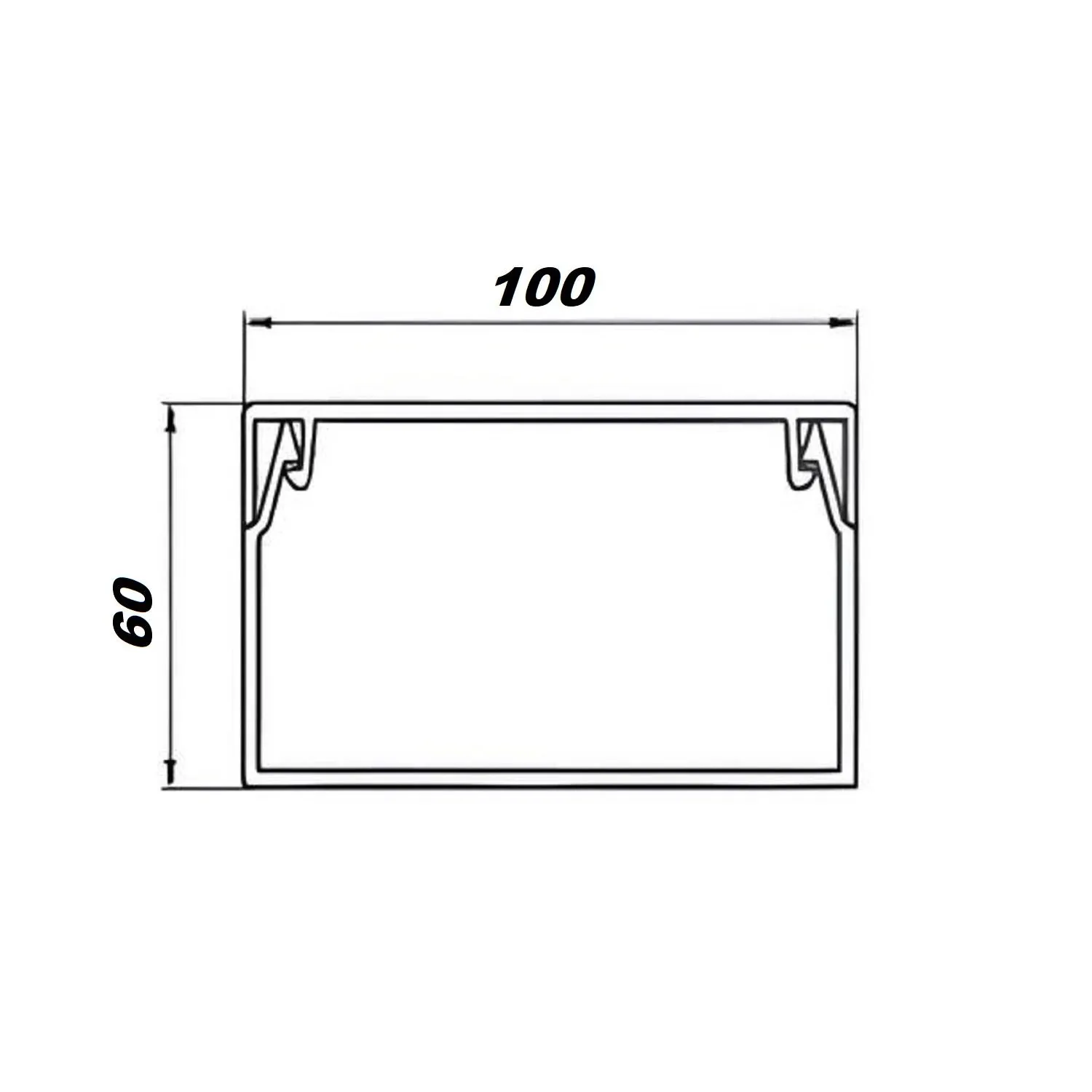 Кабель-канал белый 2-й замок 100х60х2000мм Промрукав PR03.0060 - фото 2