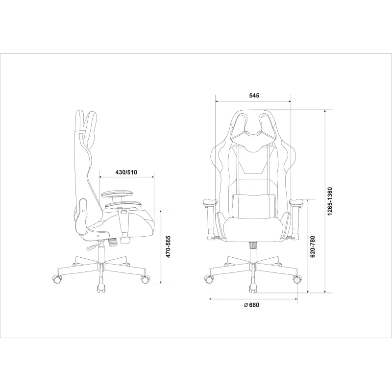 Кресло игровое Zombie Viking Knight Fabric черный Light-20 металл 1379928 - фото 6