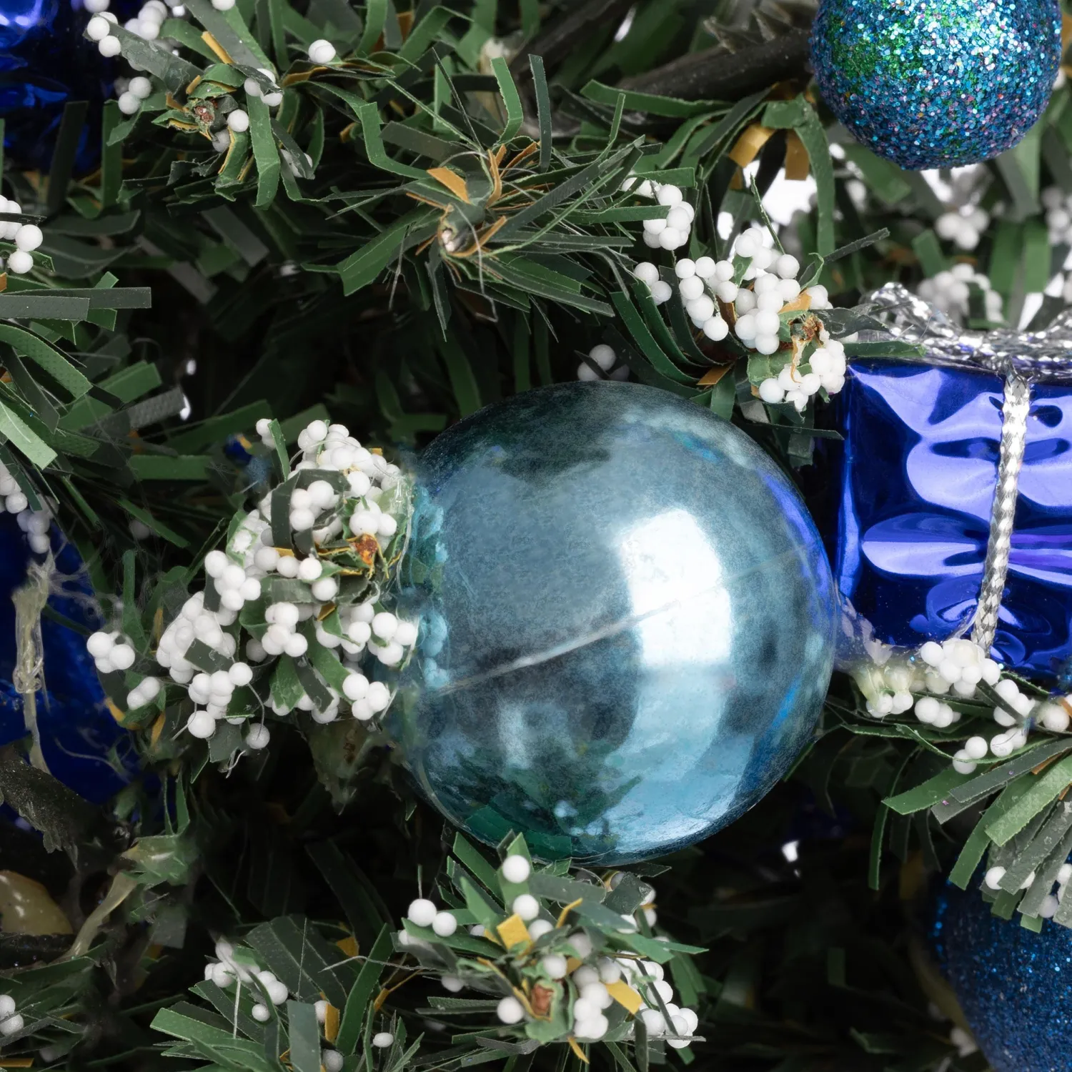 Елка настольная Елка, с декором, синий L12 W12 H20 см 237299 - фото 2