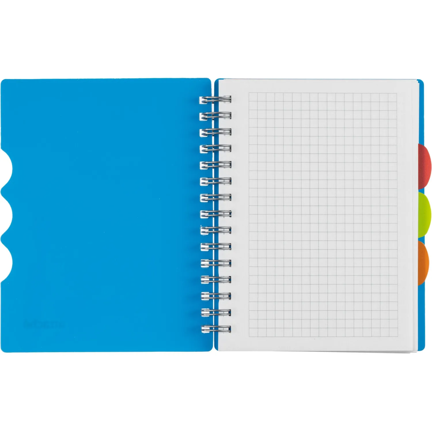 Бизнес-тетрадь Attache А6,100л,кл,спир,обл.пластик,с разделителями,голубой - фото 5