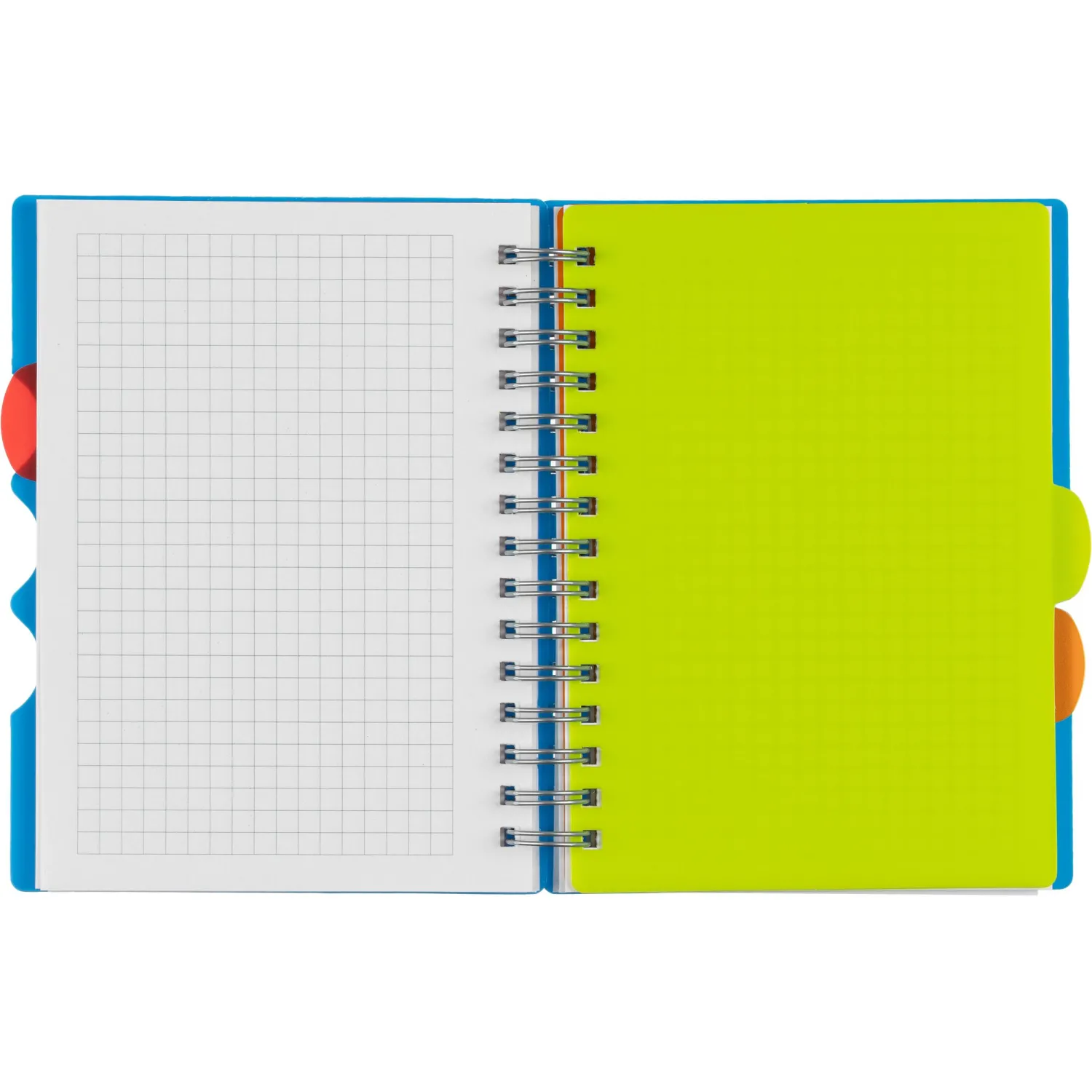 Бизнес-тетрадь Attache А6,100л,кл,спир,обл.пластик,с разделителями,голубой - фото 8