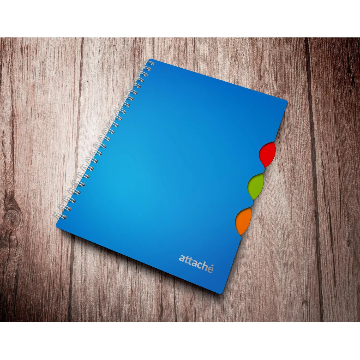 Бизнес-тетрадь Attache А6,100л,кл,спир,обл.пластик,с разделителями,голубой - фото 13