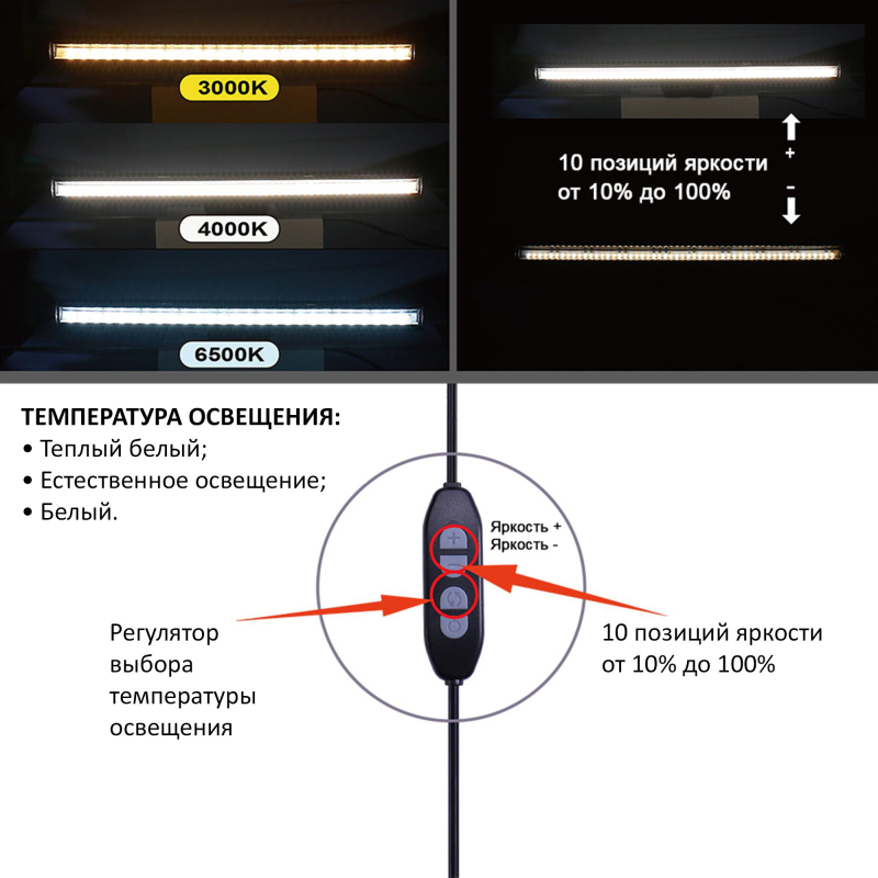 Светильник светодиодный для ноутбука Гелеос ГЛ-260 - фото 6