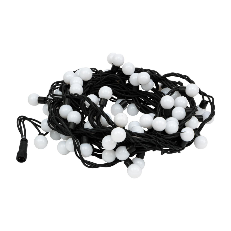 Гирлянда светодиодная Мультишар O23 мм, 10м,80LED, пост.свеч.,бел 303-595 - фото 4