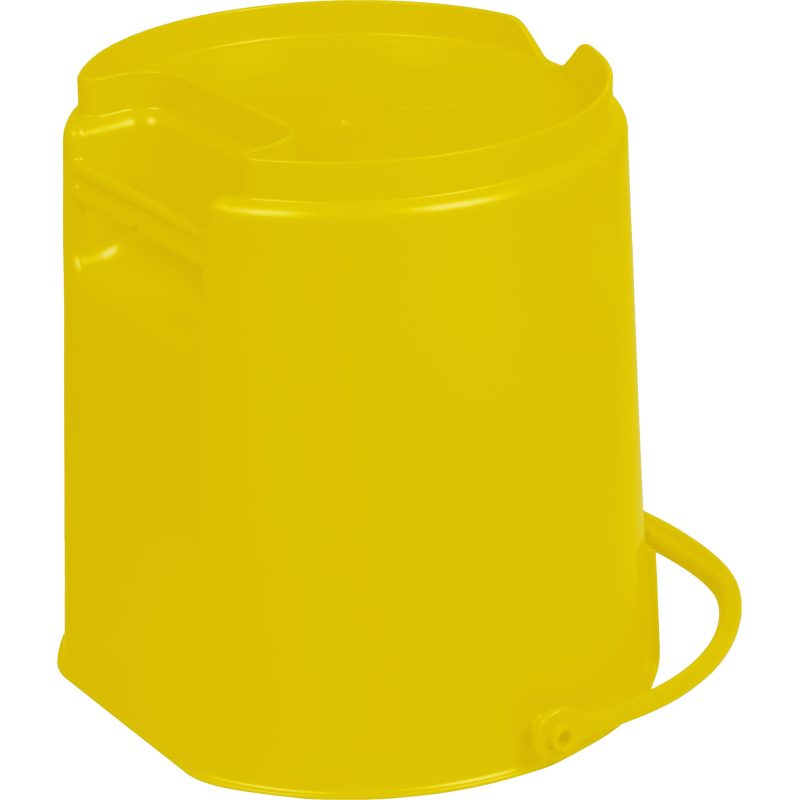 Ведро FBK 15л желтое, армир. пластик противоударный, круглое, 80101-4 - фото 3