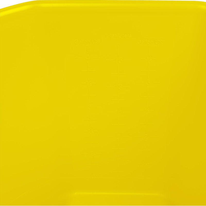 Ведро FBK 15л желтое, армир. пластик противоударный, круглое, 80101-4 - фото 5