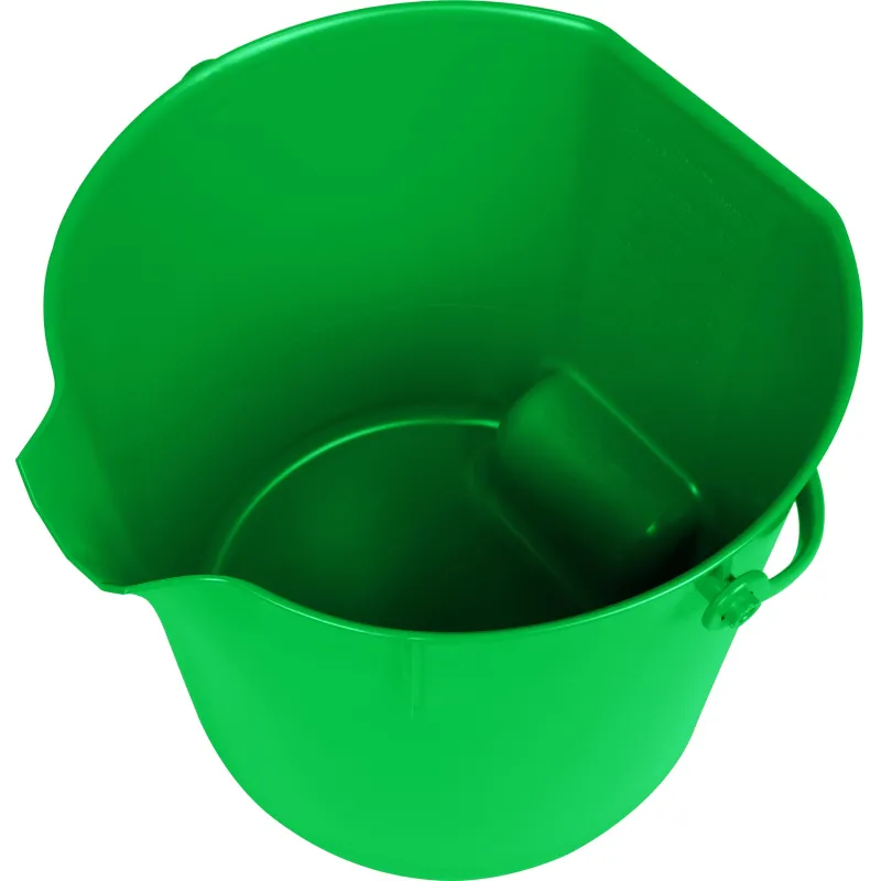 Ведро FBK 15л зеленое, армир. пластик противоударный, круглое, 80101-5 - фото 2