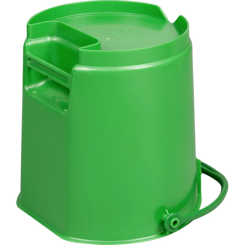 Ведро FBK 15л зеленое, армир. пластик противоударный, круглое, 80101-5 - фото 3