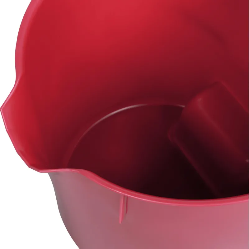 Ведро FBK 9л красное, армир. пластик противоударный, круглое, 80102-3 - фото 4