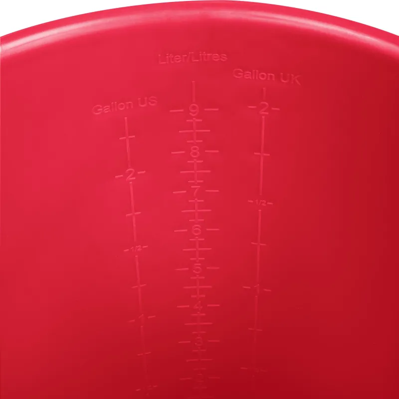 Ведро FBK 9л красное, армир. пластик противоударный, круглое, 80102-3 - фото 5