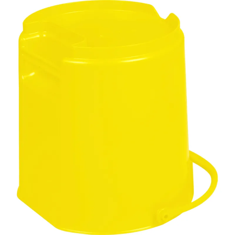 Ведро FBK 9л желтое, армир. пластик противоударный, круглое, 80102-4 - фото 3