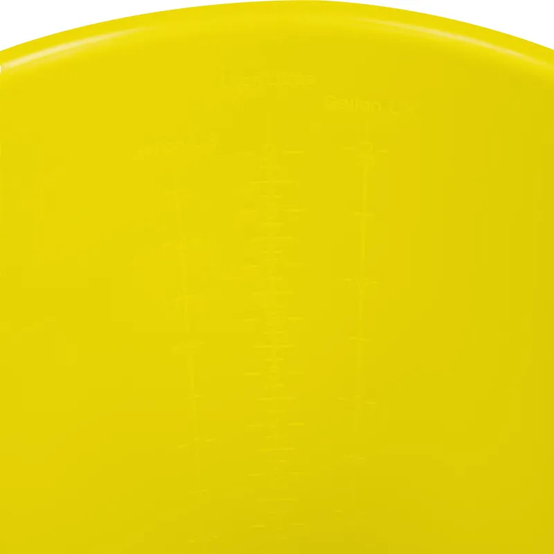 Ведро FBK 9л желтое, армир. пластик противоударный, круглое, 80102-4 - фото 5