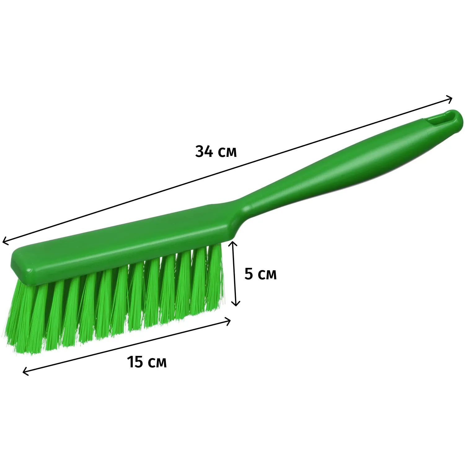 Щетка сметка FBK 340х35мм полужесткая зеленая 10252-5 - фото 2