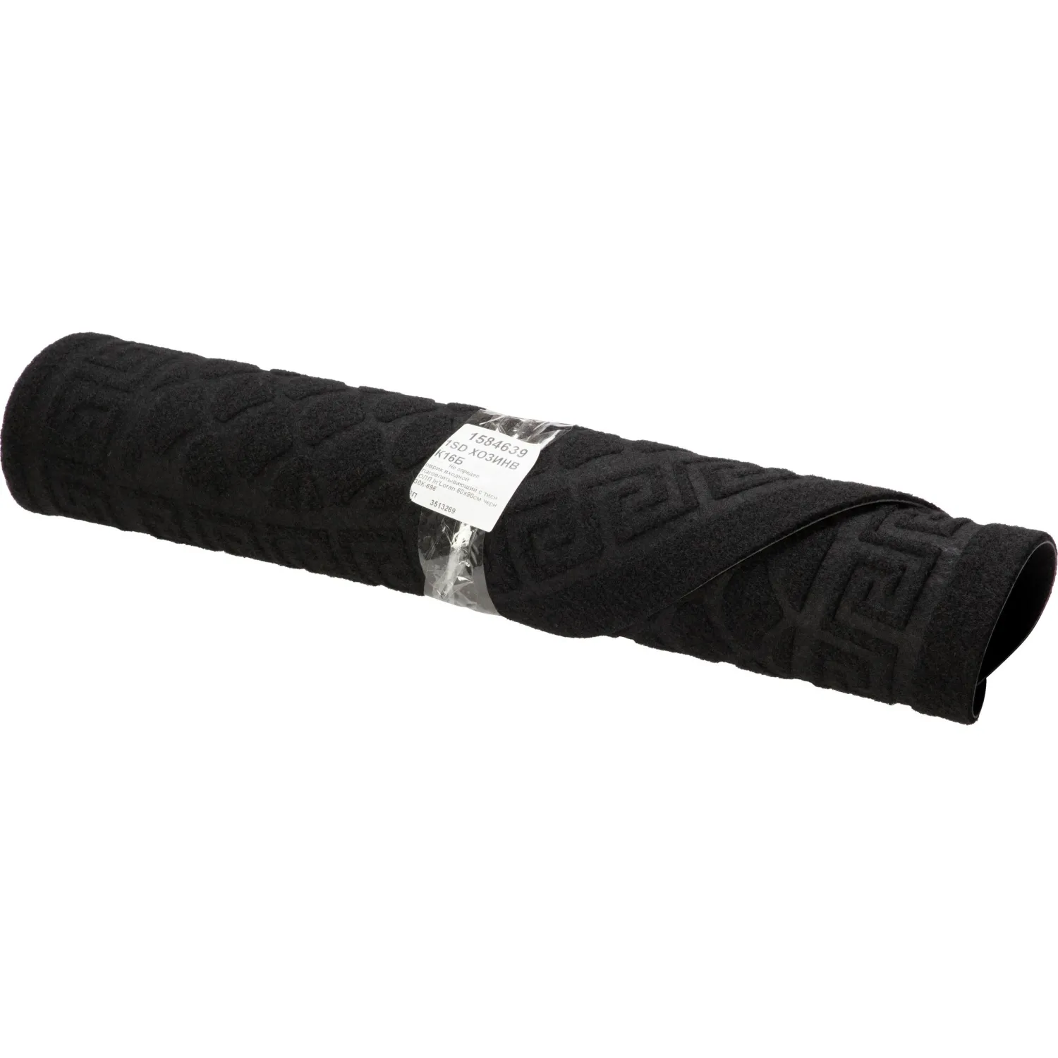 Коврик входной влаговпитывающий с тисн ХОЛЛ In'Loran 60х90см черн 130К-696 - фото 5