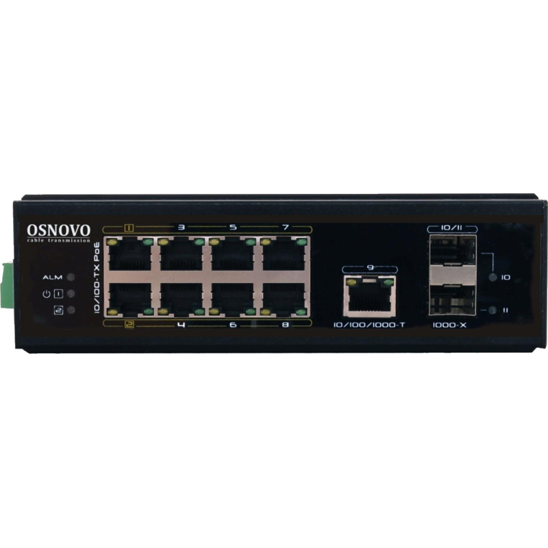 Коммутатор Osnovo SW-60812/I 8x100Mb 1G 2SFP 300W - фото 2