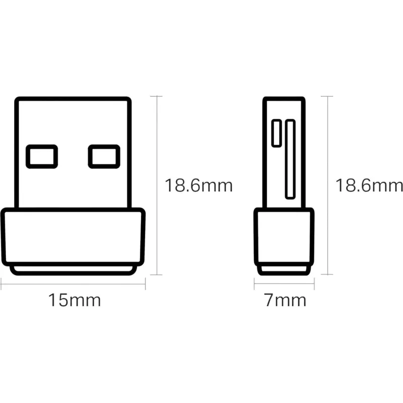Сетевой адаптер WiFi TP-Link Archer T2U NANO AC600 USB 2.0 - фото 5