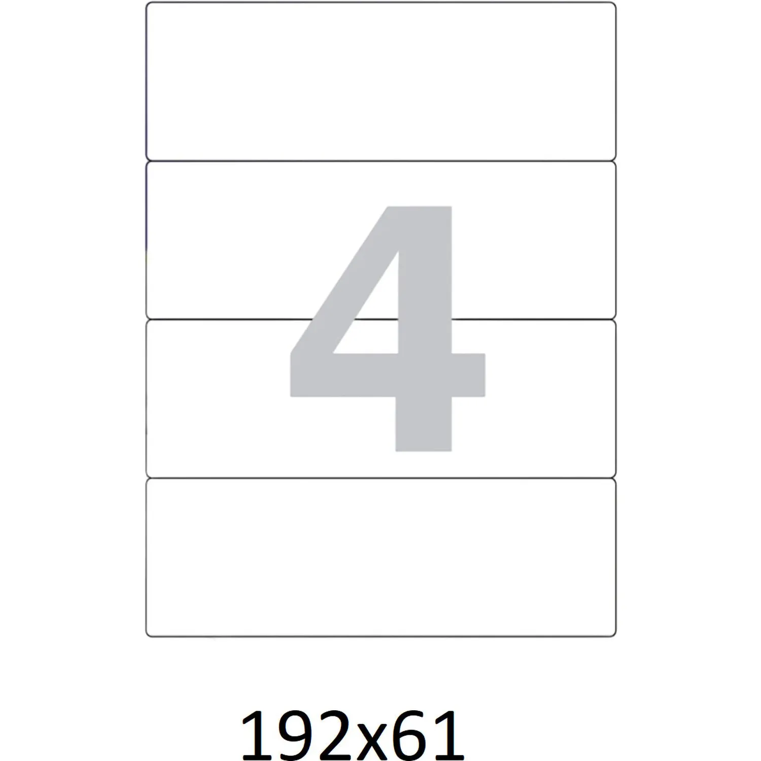 Этикетки самоклеящиеся п-рег192x61мм А4 4шт л бел50л/уп - фото 4
