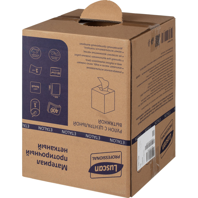 Материал протирочный нетканый Luscan Professional 60г 32х38см 400л/рул бел - фото 6