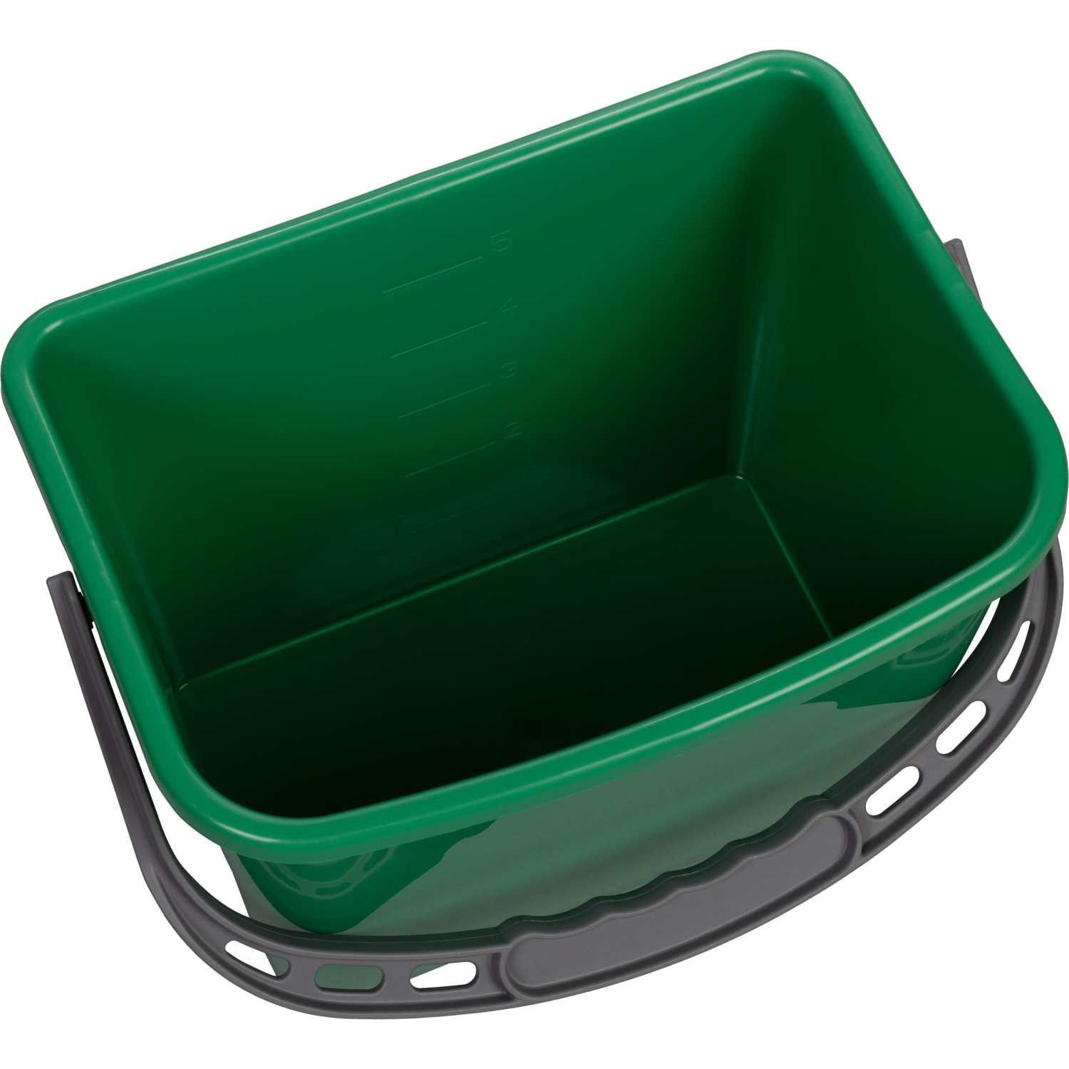 Ведро FBK 6л зеленое, с мерной шкалой, прямоугольное26x19x21,5 см., 91027-5 - фото 2