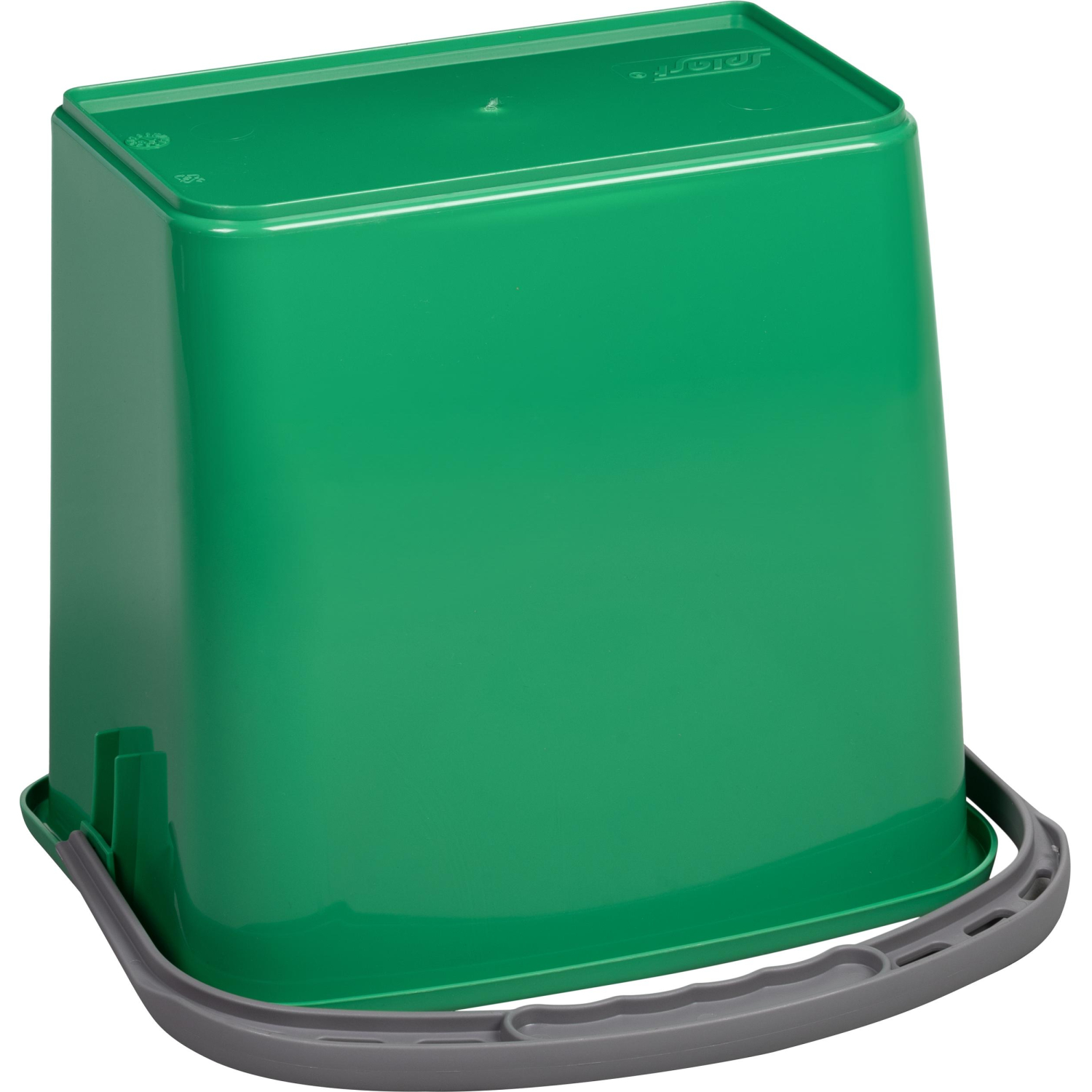 Ведро FBK 6л зеленое, с мерной шкалой, прямоугольное26x19x21,5 см., 91027-5 - фото 3