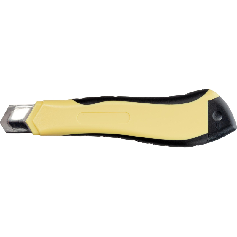 Нож канцелярский 18 мм КОМУС , с фиксатором, мет.направл.цв. в ассорт. - фото 7