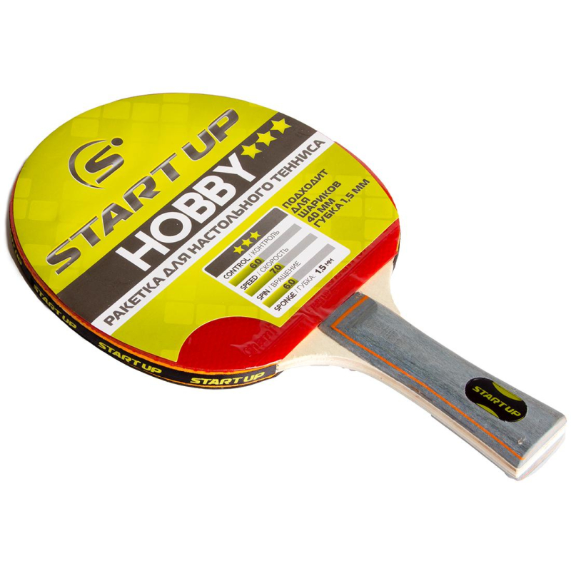 Ракетка для настольного тениса Start Up Hobby 3Star (9881) 283924 - фото 1