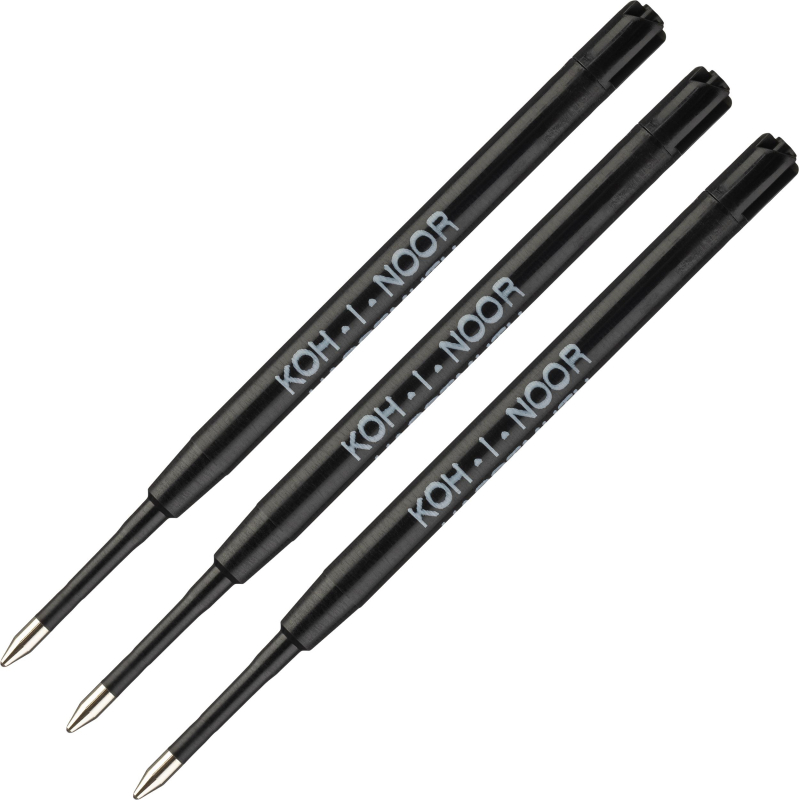 Стержень шариковый 98мм Koh-I-Noor 0,8 мм 4441, черный 4441D01005KS - фото 1
