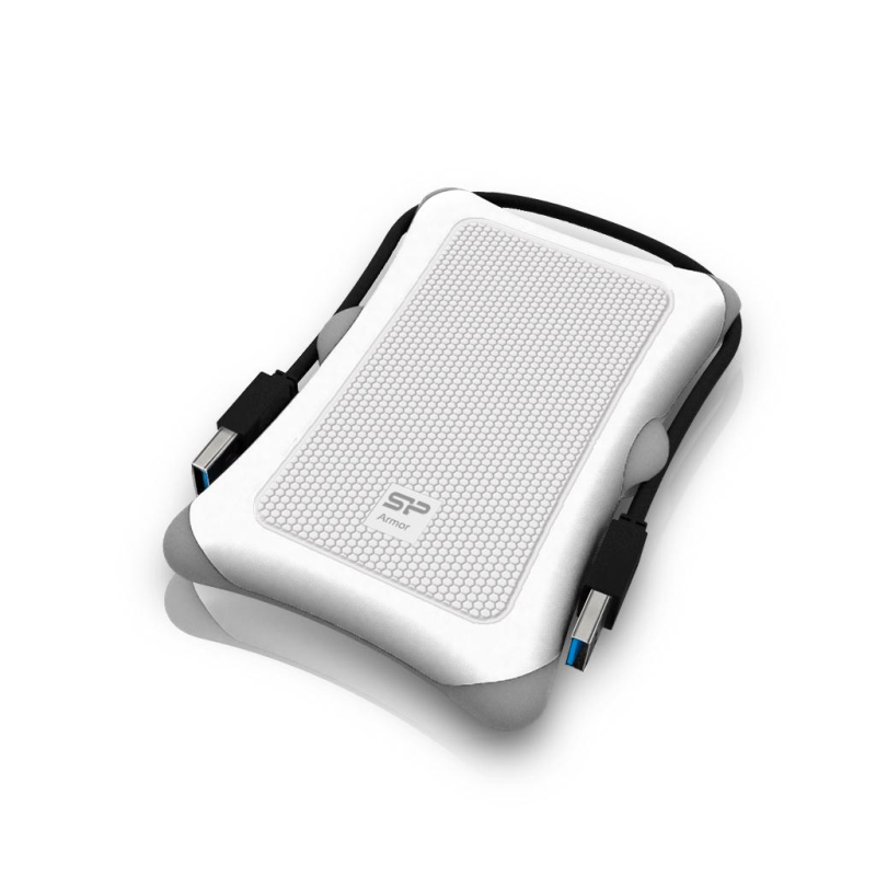 Портативный HDD Silicon Power Armor A30 2 TB USB 3.2, белый, резина - фото 3