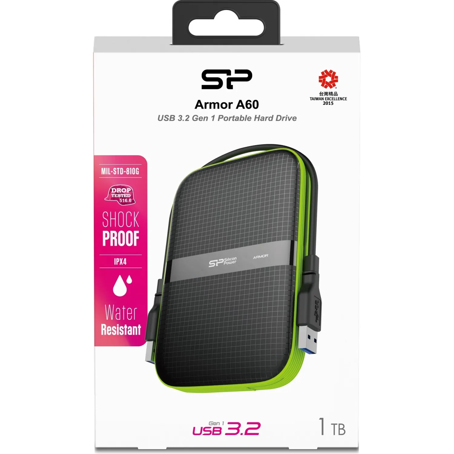 Портативный HDD накопитель Silicon Pow.Arm. A60 1TB чер.пласт - фото 2