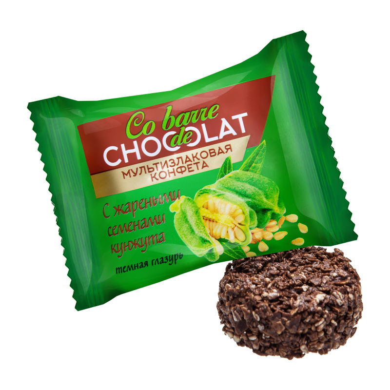 Конфеты Co barre de Chocolat мультиз. с кунжутом и с темн. конд. глаз., 1кг - фото 1