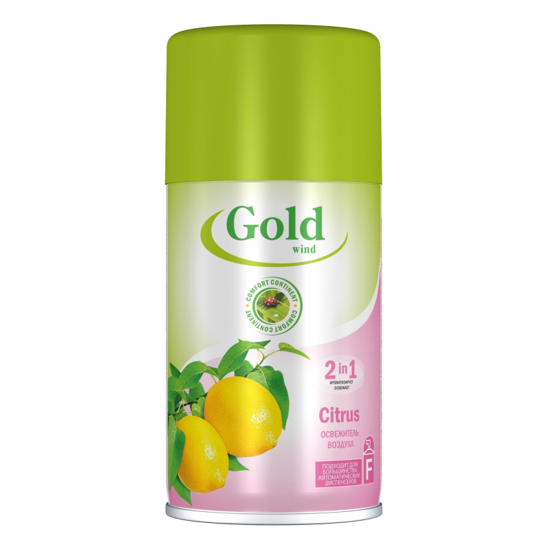 Баллон сменный для автоосвежителя Gold Wind Лимон 230мл - фото 1