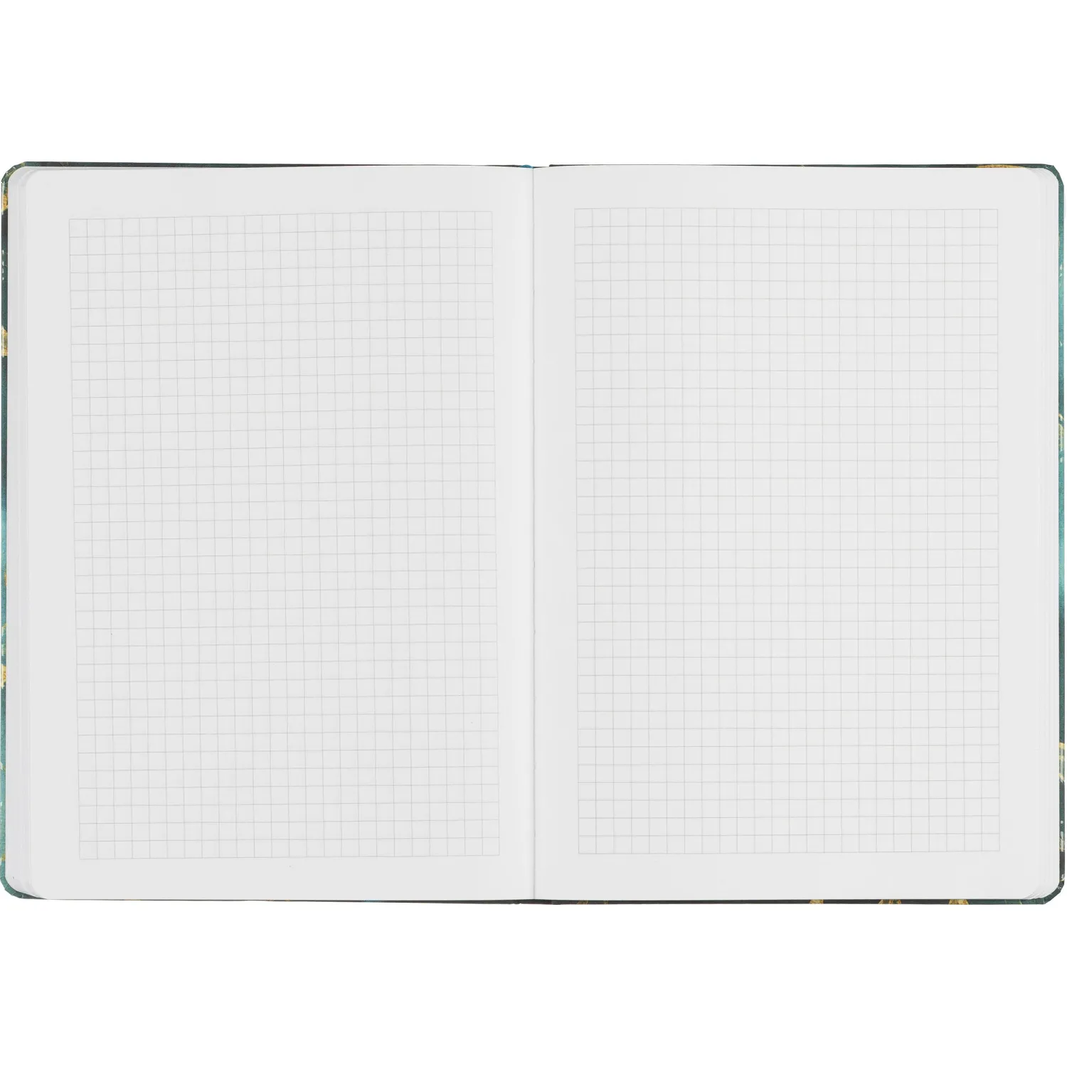 Блокнот Floral А5 96л. клетка, обл. тв.лам.картон, сшивка,резинка,зелен - фото 7