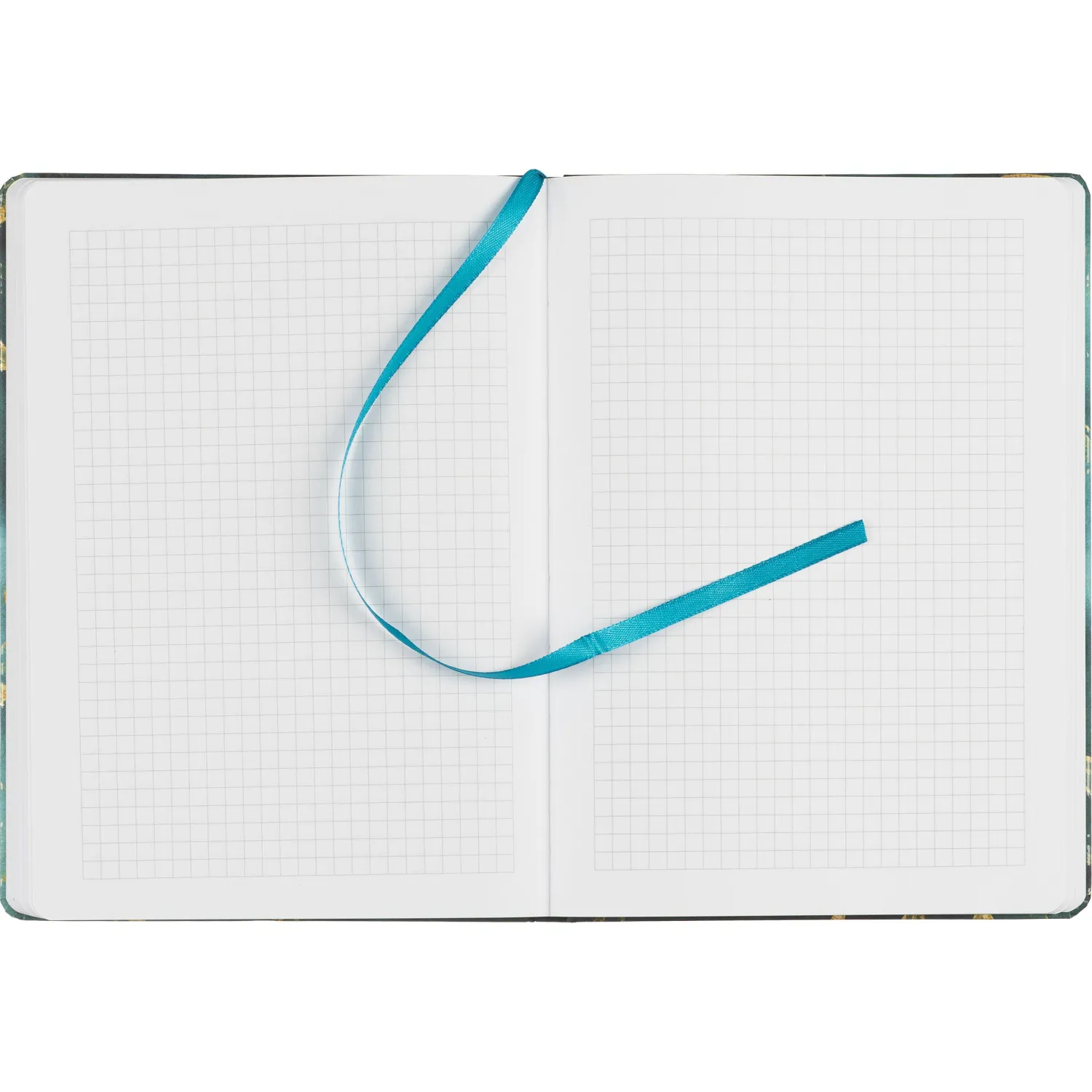 Блокнот Floral А5 96л. клетка, обл. тв.лам.картон, сшивка,резинка,зелен - фото 8