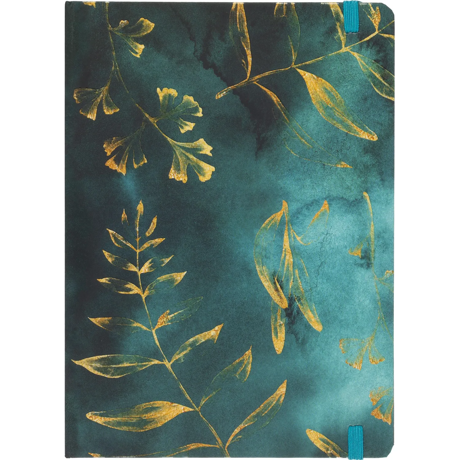 Блокнот Floral А5 96л. клетка, обл. тв.лам.картон, сшивка,резинка,зелен - фото 10