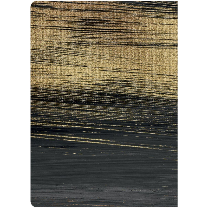 Блокнот Gold Collection А5 96л,клетка,картон,сшивка,резинка,черный - фото 5