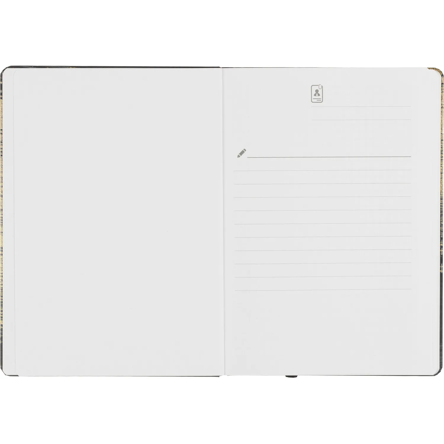 Блокнот Gold Collection А5 96л,клетка,картон,сшивка,резинка,черный - фото 6