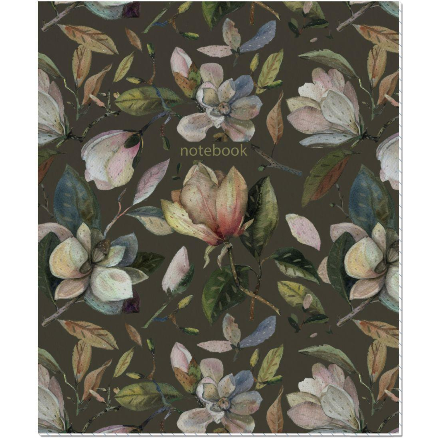 Бизнес-тетрадь Принты А5 48л, клетка, обл. мел. картон, скрепка,Цветы - фото 1