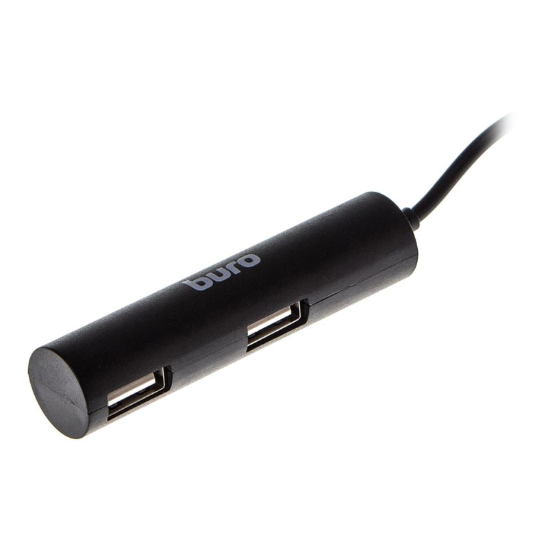 Разветвитель USB 2.0 Buro BU-HUB4-0.5R-U2.0 4порт. черный - фото 3