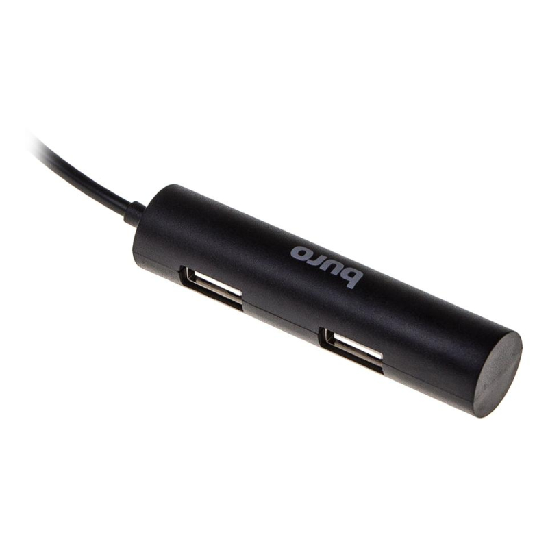 Разветвитель USB 2.0 Buro BU-HUB4-0.5R-U2.0 4порт. черный - фото 4