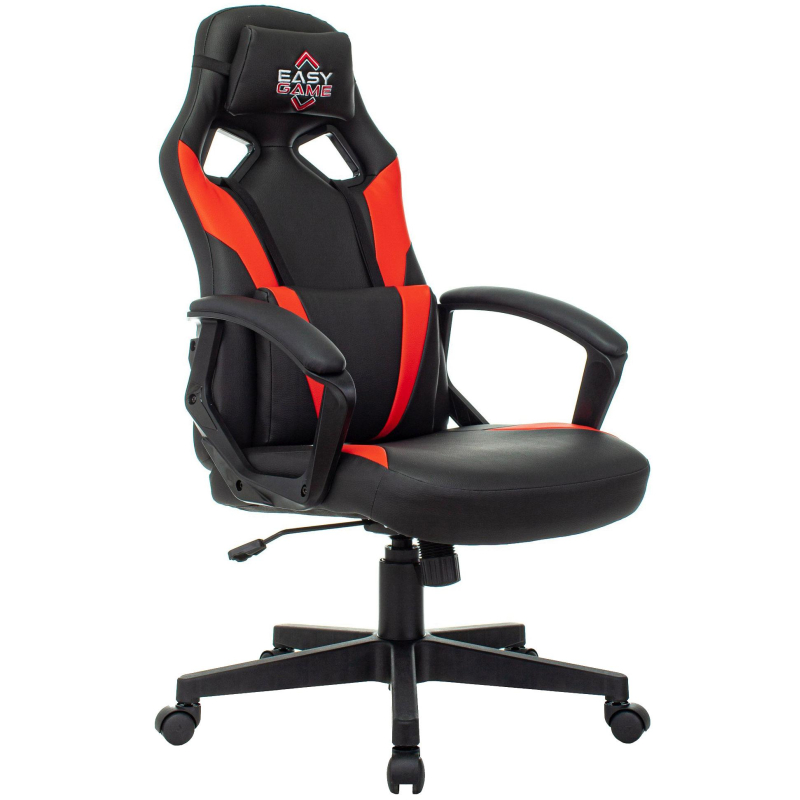 Кресло VB_Echair Easy Game-906 TPU кожзам черный/красный пластик - фото 1