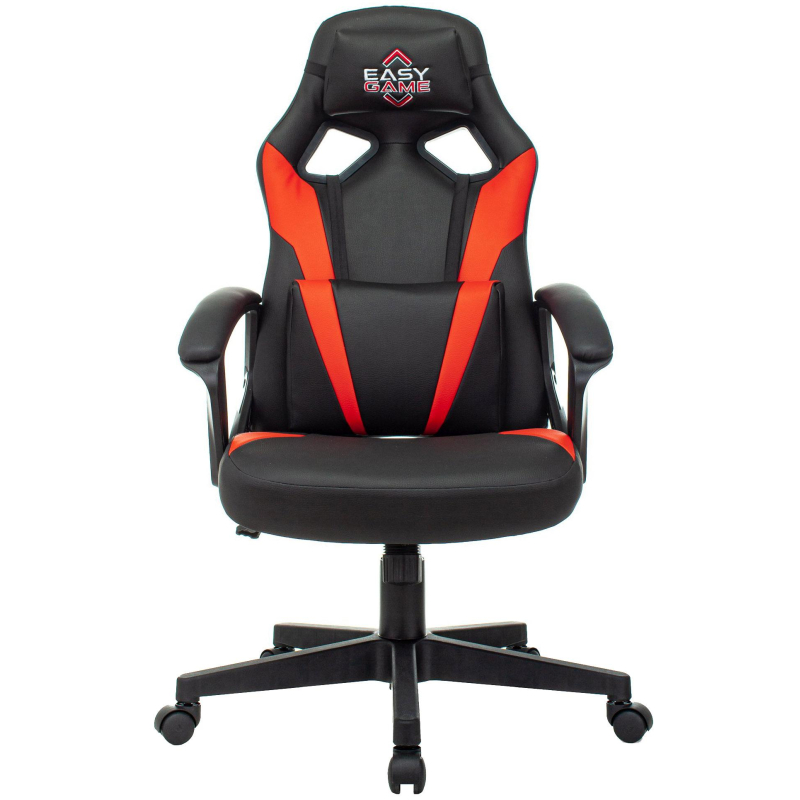 Кресло VB_Echair Easy Game-906 TPU кожзам черный/красный пластик - фото 2