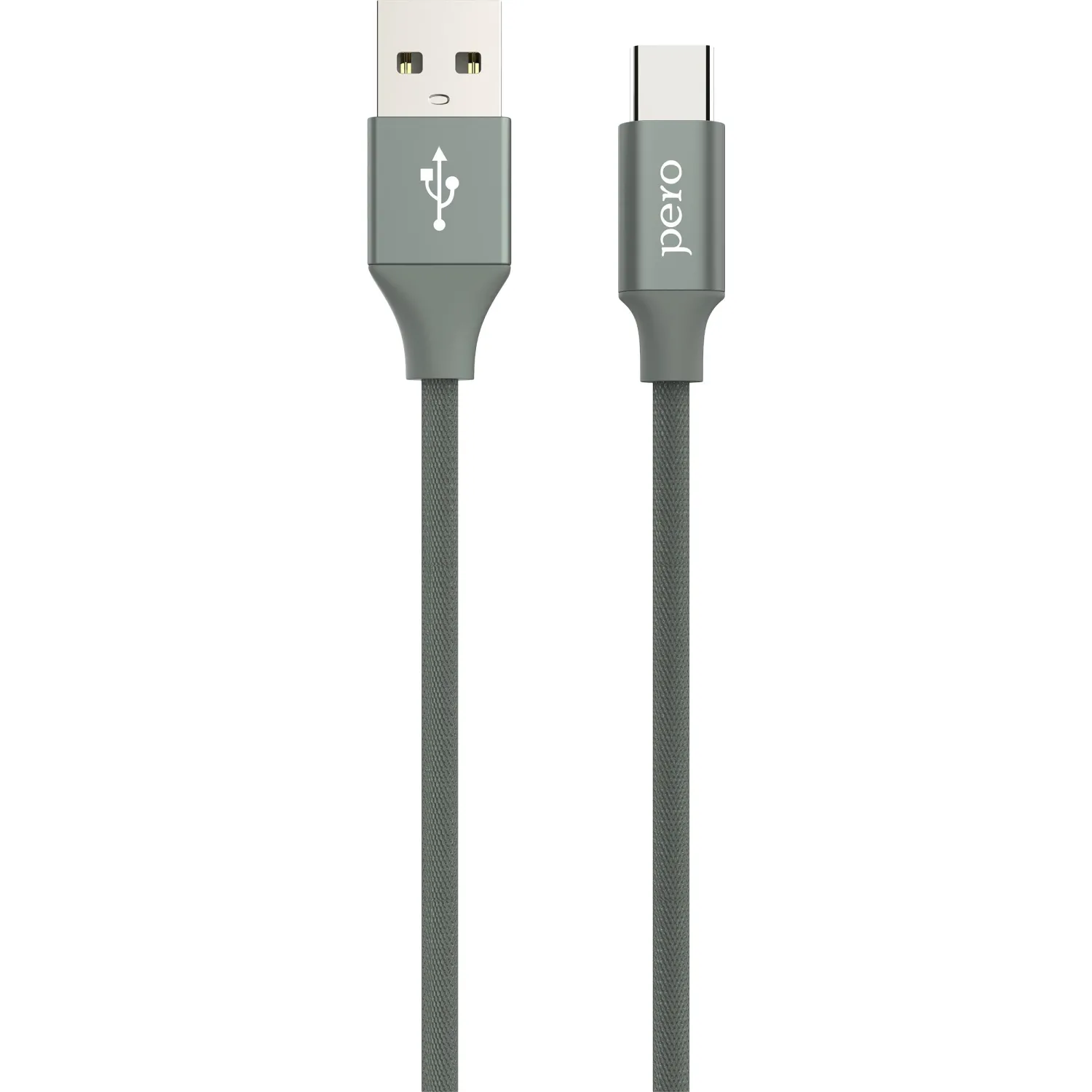 Кабель USB PERO DC-02 Type-C, 3А, 1м, серый - фото 1