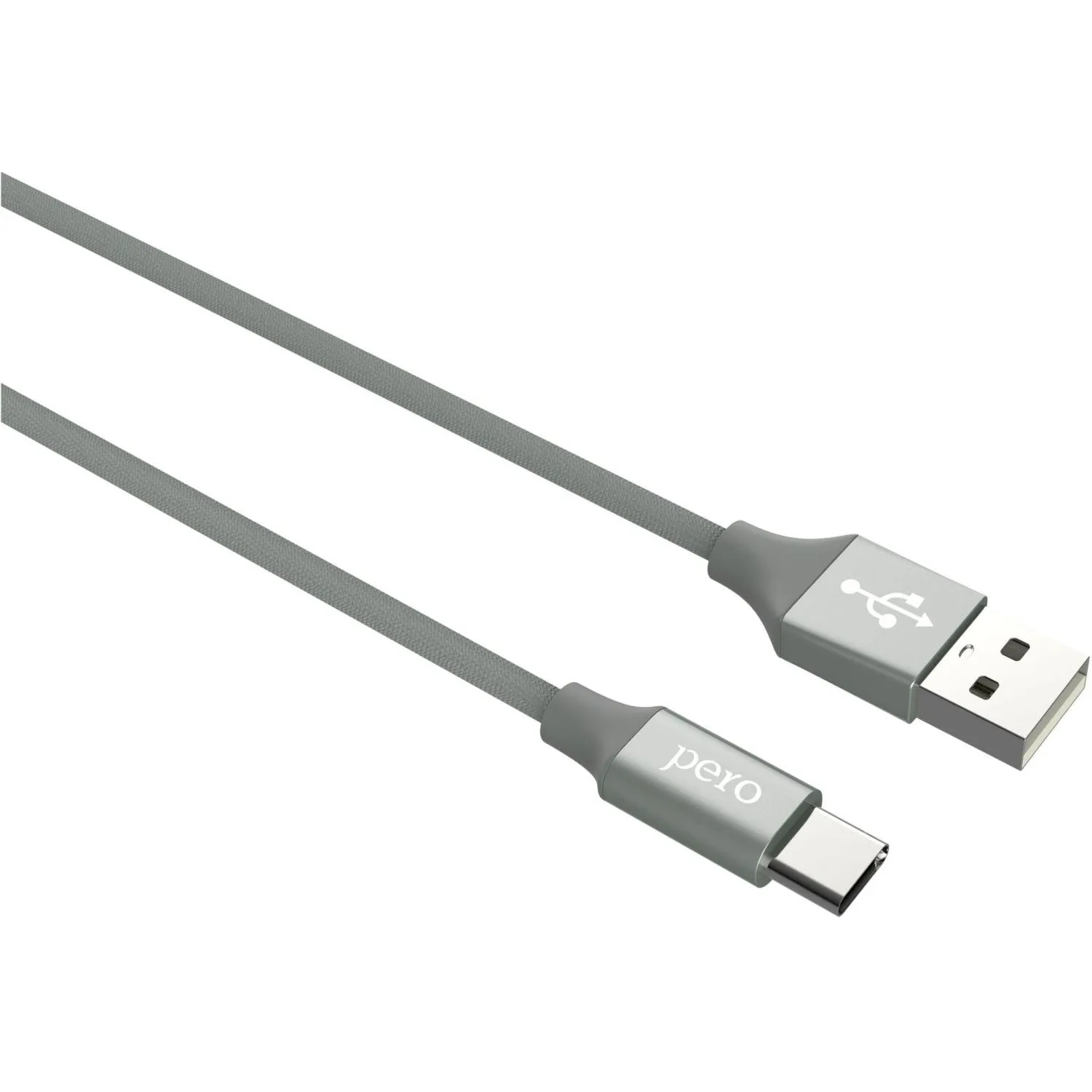 Кабель USB PERO DC-02 Type-C, 3А, 1м, серый - фото 2