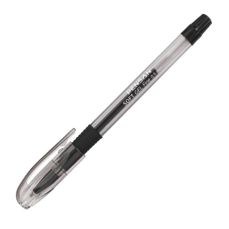 Ручка гелевая неавтомат. PENSAN SOFT GEL FINE 0,5чер,манж2400/12-2420 - фото 2