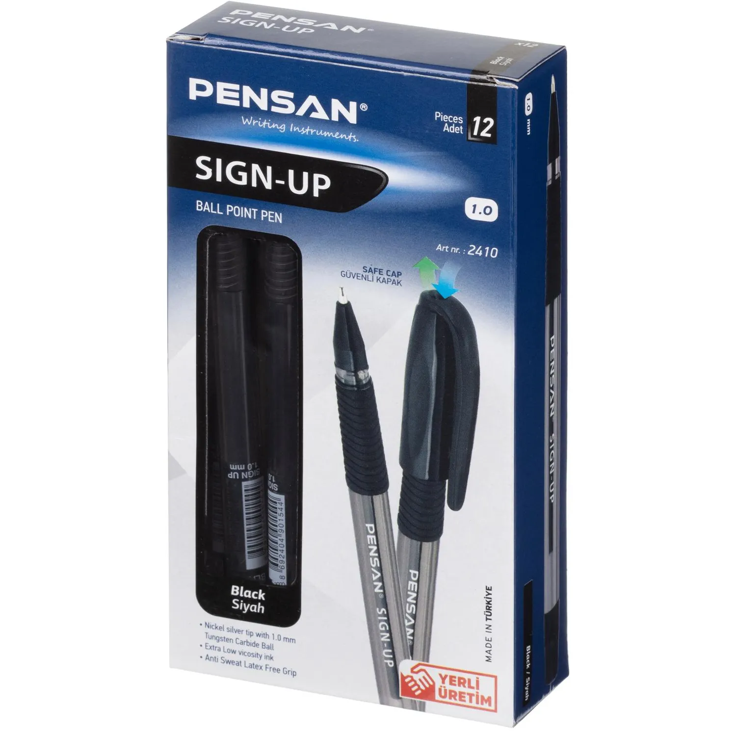 Ручка шариковая неавтомат. PENSAN SIGN-UP черн,1,0,масл,манж,2410/12 - фото 6