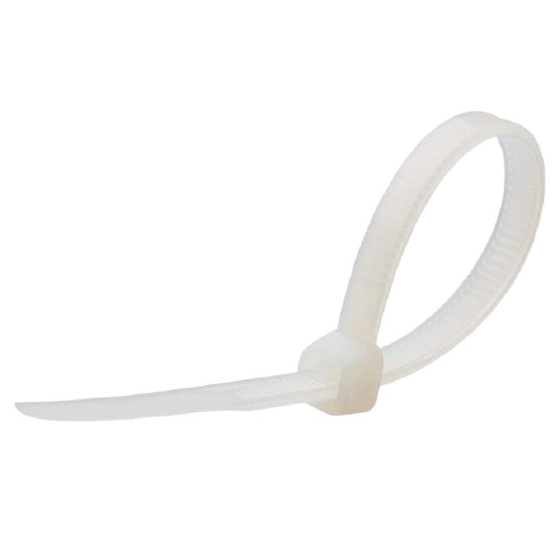 Хомут стяжка нейлоновая (белый) КСС 5x250 (100шт/уп) Fortisflex 49402 - фото 1